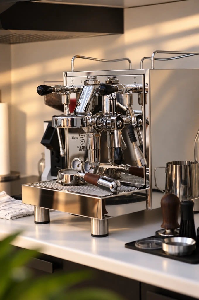 Espressomaschine im Empfangsbereich des GED-Standorts Trossingen
